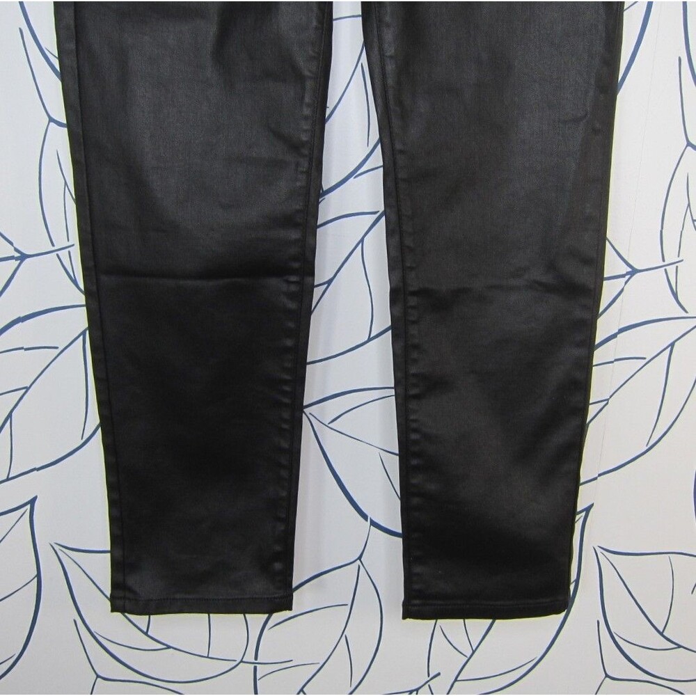 Banana Republic High Rise Skinny Coated Black Ankle Jeans Size 28, 6 Petite New! - Picture 4 of 13